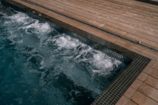 Inspirations terrasse coulissante piscine Nicollier