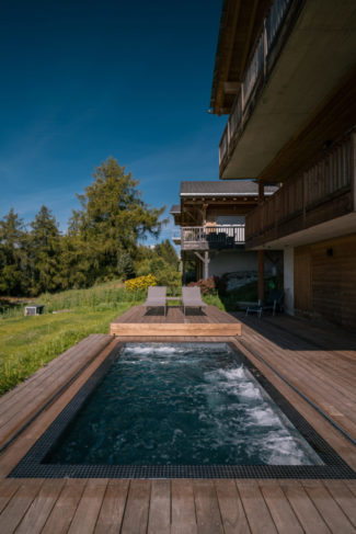 Inspirations terrasse coulissante piscine Nicollier