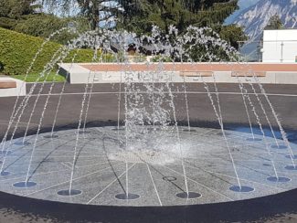 Une fontaine sèche spectaculaire Nicollier paysage urbain